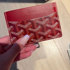Goyard Saint-Sulpice Card Wallet in Red